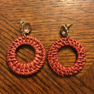 LOFT Burnt Orange Wicker hoops